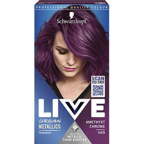 Schwarzkopf Live Urban Metallics farba do włosów Fioletowy chrom U69, 60 ml