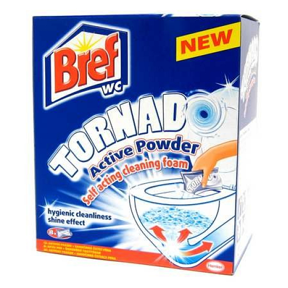 Bref Tornádo WC aktivní prášek 8 x 100 g