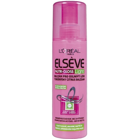 Loreal Paris Elseve Nutri Gloss Light balzám sprej pro snadné rozčesávání vlasů 200 ml