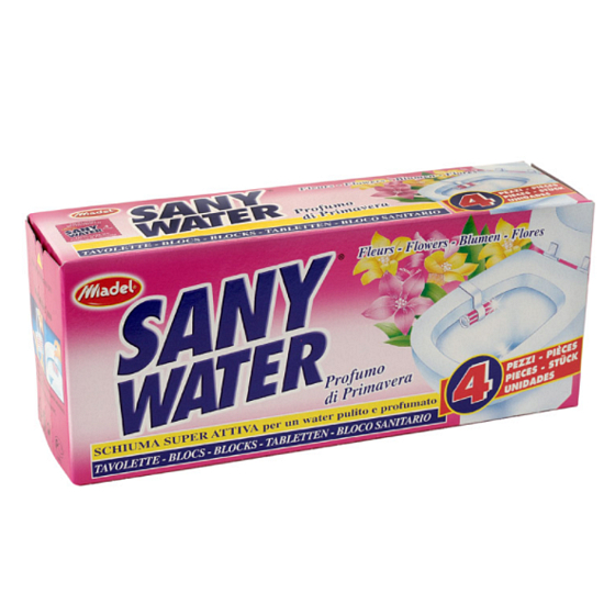 SanyWater Flowers Wc závěs s vůní růžových květů 4 kusy