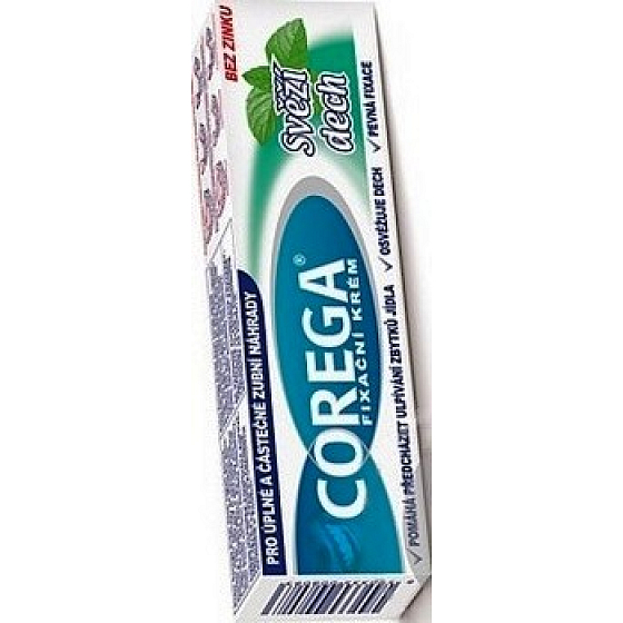 Corega Fixační krém Svěží extra silný pro úplné i částečné zubní náhrady protézy 40 g