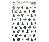 Arch Holograficzne dekoracyjne naklejki świąteczne różne motywy srebrne