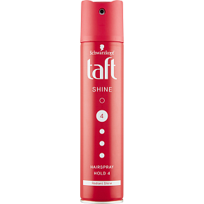 Taft Shine lesk, lak na vlasy se silnou fixací a intenzivním leskem, síla fixace 4, 250 ml Taft Shine lesk, lak na vlasy se silnou fixací a intenzivním leskem, síla fixace 4, 250 ml