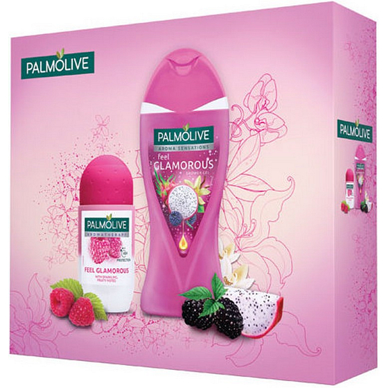 Palmolive Aromatherapy Feel Glamorous deodorant anti-perspirant roll-on 50 ml + Aroma Sensations Feel Glamorous sprchový gel 250 ml, kosmetická sada