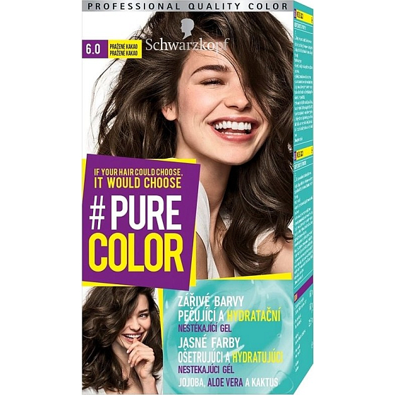 Schwarzkopf Pure Color barva na vlasy 6.0 Pražené kakao 60 ml