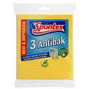 Spontex 3 Antibak gąbczasta ściereczka antybakteryjna żółta 18,5 x 20,5 cm 3 sztuki