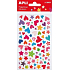 Apli Stickers plastické nálepky s motivem srdce a hvězdy s potiskem 1 arch 13901
