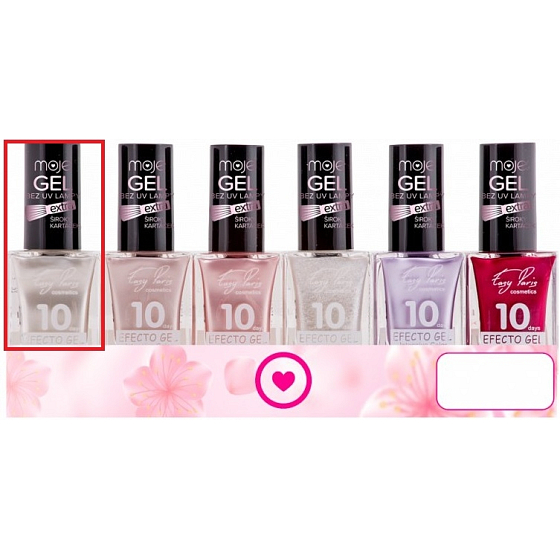 Moje Easy Paris 10Days Efecto Gel lakier do paznokci 025 Biały 15 ml