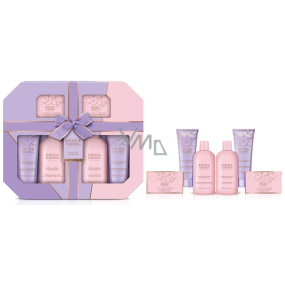 Baylis & Harding Jojoba a Vanilka sprchový gel 300 ml + koupelové mléko 300 ml + tuhé mýdlo 150 g + sprchový krém 130 ml + tělové mléko 130 ml + krystalky do koupele 100 g, kosmetická sada pro ženy