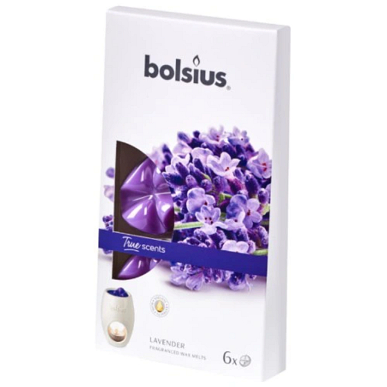 Bolsius Aromatic True Scents Lawenda - Lawendowy wosk zapachowy do lampy aromatycznej 6 sztuk