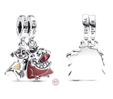 Charm Srebrny 925 Disney Król Lew Timon i Pumba 2w1, zawieszka na bransoletkę film