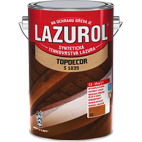 Lazurol Topdecor S1035 tenkovarstwowa lazura do drewna T023 teak, 4,5 l