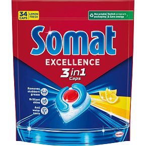 Somat Lemon 3w1 tabletki do zmywarki 34 szt., 615,4 g