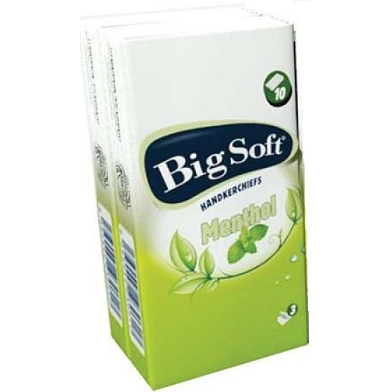 Big Soft Mentol kapesníky 3 vrstvé parfémované s vůní mentolu 1 kus