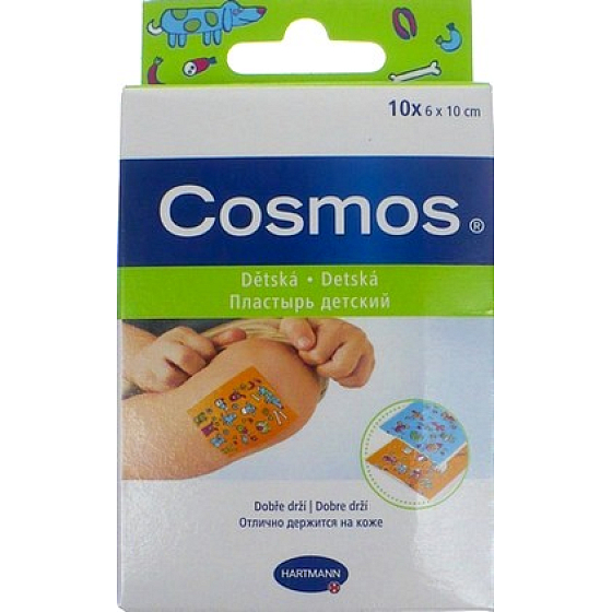 Cosmos Kids Voděodolná náplast s dětskými motivy 6 x 10 cm 10 kusů