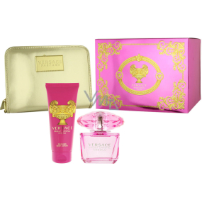 Versace Bright Crystal Absolu parfémovaná voda pro ženy 90 ml + tělové mléko 100 ml + zlatá kabelka 1 kus, dárková sada Versace Bright Crystal Absolu parfémovaná voda pro ženy 90 ml + tělové mléko 100 ml + zlatá kabelka 1 kus, dárková sada