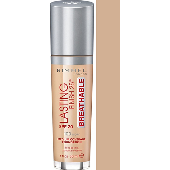 Rimmel London Lasting Finish Breathable Foundation make-up 100 Ivory 30 ml