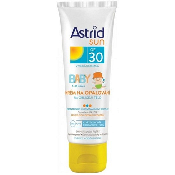 Astrid Sun Baby OF30 krém na opalování na obličej a tělo 75 ml