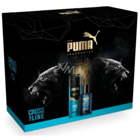 Puma Cross The Line toaletní voda pro muže 50 ml + deodorant sprej pro muže 150 ml, dárková sada Puma Cross The Line toaletní voda pro muže 50 ml + deodorant sprej pro muže 150 ml, dárková sada