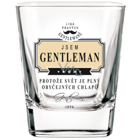 Nekupto Liga Pravých Gentlemanů Whisky sklenička Jsem Gentleman, protože svět je plný obyčejných chlapů 200 ml