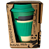 Cozy Time Bamboo Eco Mug Shot bambusový ekologický termohrnek + silikonové víčko tmavě zelený 450 ml