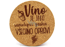Nekupto Korkowy podkładka Wino jest jak taśma samoprzylepna... Wszystko naprawi 10 cm