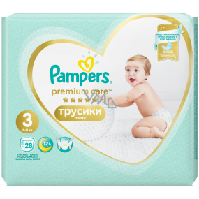 Pampers Premium Care velikost 3, 6-11 kg plenkové kalhotky 28 kusů