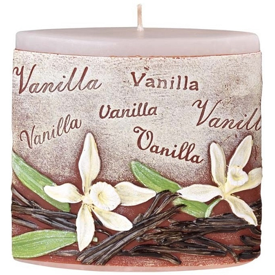 Candles Vanilka Vanilla vonná svíčka elipsa 110 x 45 x 110 mm