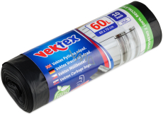 Vektex Worki na śmieci czarne 24 µ, 60 litrów 60 x 70 cm 10 sztuk