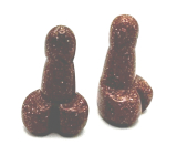 Goldstone złoty Penis dla szczęścia o wysokości około 3 cm, kamień ambicji