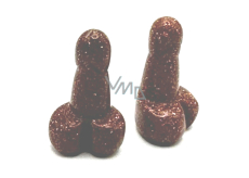 Goldstone złoty Penis dla szczęścia o wysokości około 3 cm, kamień ambicji