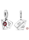 Zawieszka ze srebra próby 925 Harry Potter - List z Hogwartu, 2w1 charms do bransoletki