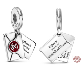 Zawieszka ze srebra próby 925 Harry Potter - List z Hogwartu, 2w1 charms do bransoletki