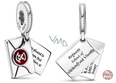 Zawieszka ze srebra próby 925 Harry Potter - List z Hogwartu, 2w1 charms do bransoletki
