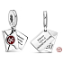 Zawieszka ze srebra próby 925 Harry Potter - List z Hogwartu, 2w1 charms do bransoletki