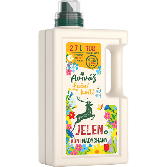 Jelen płyn do zmiękczania tkanin łąkowe kwiaty, 108 prań, 2,7 l