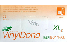 Vulkan DonaVinyl Rękawice jednorazowe winylowe bezpudrowe, rozmiar XL, 100 sztuk