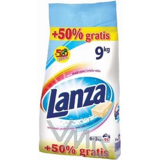 Lanza White prací prášek 6 kg + 50% gratis 9 kg