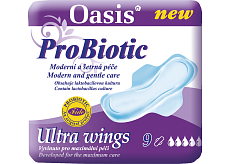 Oasis ProBiotic Ultra Wings podpaski damskie, 9 szt.