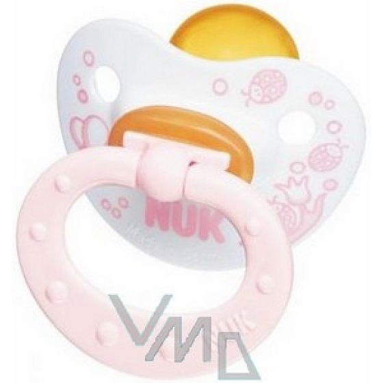 Nuk Rose & Blue ortodontické latexové šidítko 6-18 měsíců růžové 1 kus