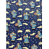 Vánoční papír s motivem modrý Santa Claus 70 x 100 cm 1 kus