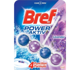 Bref Power Aktiv 4 Formula Lawendowy WC blok do higienicznej czystości i świeżości Twojej toalety, zabarwia wodę 50 g
