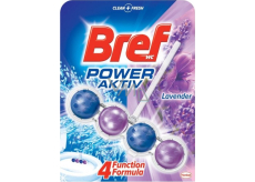 Bref Power Aktiv 4 Formula Lawendowy WC blok do higienicznej czystości i świeżości Twojej toalety, zabarwia wodę 50 g