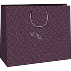 Ditipo Dárková papírová taška 38 x 10 x 29,2 cm fialová geometrický vzor
