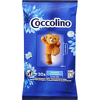 Coccolino Fresh Sky nawilżane chusteczki do suszarki 20 sztuk