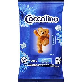 Coccolino Fresh Sky nawilżane chusteczki do suszarki 20 sztuk