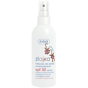Ziaja Ziajka SPF30 voděodolné mléko na opalování pro děti od 1 roku sprej 170 ml