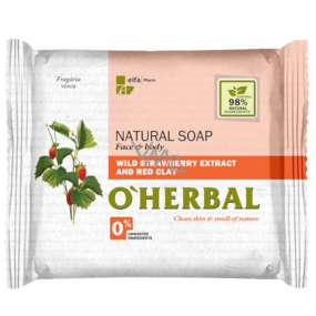 O Herbal Natural Lesní Jahody s červeným jílem přírodní toaletní mýdlo 100 g O Herbal Natural Lesní Jahody s červeným jílem přírodní toaletní mýdlo 100 g