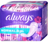 Always Dailies Singles To Go Normal Fresh Scent wkładki intymne 20 sztuk
