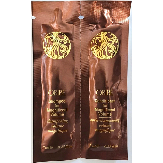 Oribe For Magnificent Volume šampon a kondicionér pro velkolepý objem vlasů pro jemné a normální vlasy 2 x 7 ml, duopack